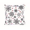 Świąteczna poszewka na poduszkę Płatki śniegu szary, 40 x 40 cm
