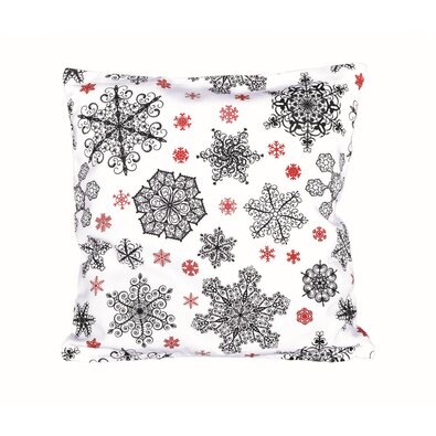 Świąteczna poszewka na poduszkę Płatki śniegu szary, 40 x 40 cm