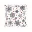 Різдвяна наволочка Сніжинки сірий, 40 x 40 см