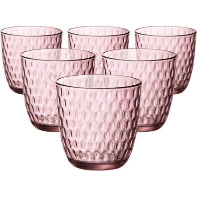 Bormioli Rocco 6-teiliges Gläser-Set Lilac, 290 ml, Rosa