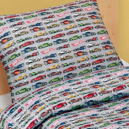 Bellatex Lenjerie de pat din bumbac pentru copii Junior Formula gri, 140 x 200 cm, 70 x 90 cm