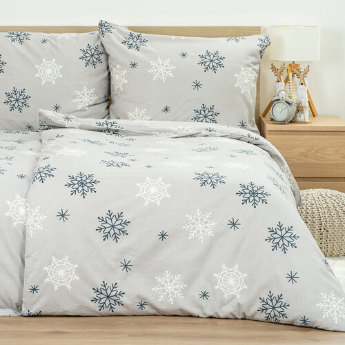 4Home Flanell-Bettwäsche Snow Romance, 160 x 200 cm, 70 x 80 cm