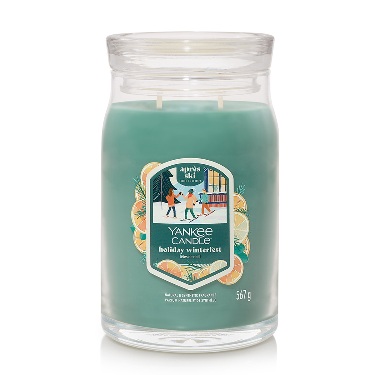 Yankee Candle Świeca zapachowa duża Signature Holiday Winterfest, 567 g, L