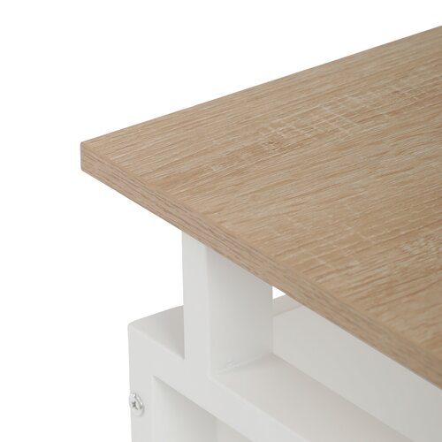 Irodai asztal 3218 SON, fehér és sonoma tölgy