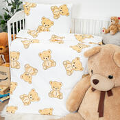 4Home Teddy gyerek pamut ágyneműhuzat kiságyba, 100 x 135 cm, 40 x 60 cm