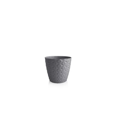 Crystal matt reciklirani cvetlični lonec 16 cm,kamena siva