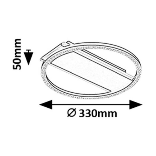 Rabalux 71369 designové stropní LED svítidlo s krystaly Kerstin, 24W, 1680lm, IP20