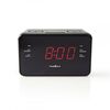 Nedis Ceas cu alarmă digital cu radio, ecran LEDde 0,9", negru