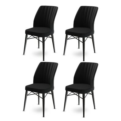 Set de scaune de sufragerie Flex Black, 4 buc.