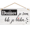 Bohemia Gifts Dekorační obrázek na zavěšení -Domov