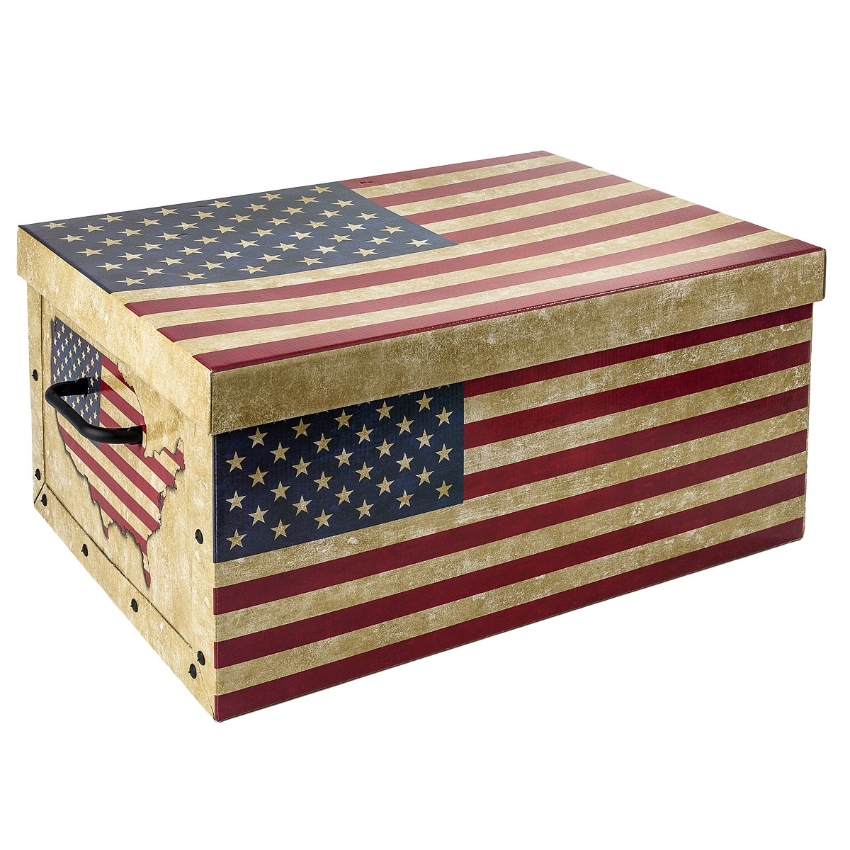 EXCELLENT Úložný box dekorativní vlajka USA & UK KO-M31100080