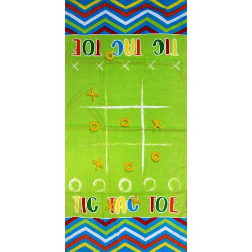 Osuška Hra piškvorky s hraciemi figúrkami, 70 x 140 cm