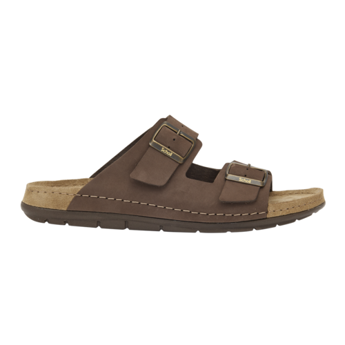 Scholl Pantofle Aberdeen Man brązowe, rozmiar 42