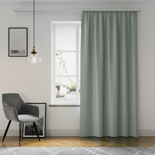 Restilo Oxford Pleat függöny, acélkék, 140 x 250 cm