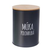 Cutie metalică pentru făină semi-grosieră Orion BLACK