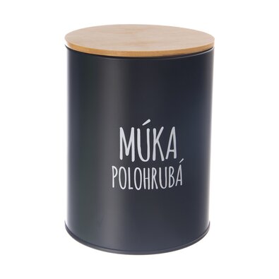 Orion Fémdoboz félig durva liszthez BLACK