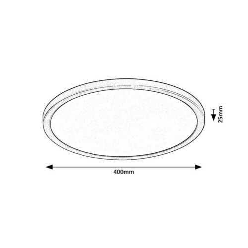 Rabalux 71097 lampa sufitowa Slim LED Gonzalo 36 W, czarny