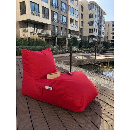 Puf Daybed, czerwony