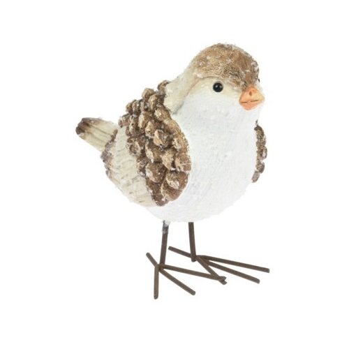Decorațiune pasăre Winterly, 14,5 x 8,5 x 11 cm,