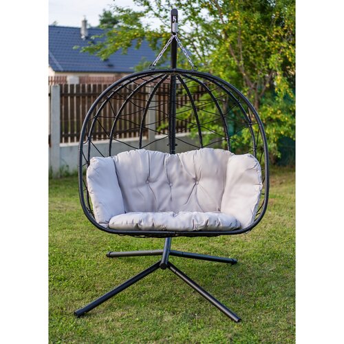 Happy Green Hängesessel aus Rattan Villa Big, 120 x 110 x 200 cm