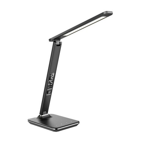 Solight WO45-B LED stolní lampička s displejem  9 W, černá