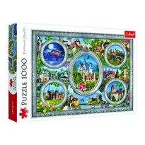 Trefl Puzzle panoramiczny Zamki świata, 1000 elementów