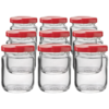 Orion Set of 9 preserving jars with lids, 0.06 l