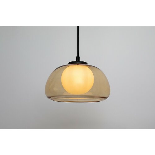 Rabalux 72273 moderní závěsný lustr Elowen, jantarová, G9, 1x max. 5W