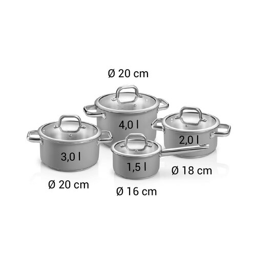 Tescoma Set de vase DELIGHT Taupe, 8 piese
