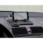 Suport pentru telefon Compass cu tampon și cablumicro USB, negru