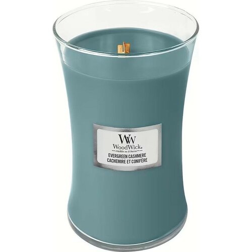 WoodWick Illatos gyertya nagy váza Evergreen Cashmere, 609 g