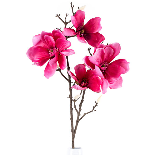 Sztuczny kwiat Magnolia różowy, 86 cm