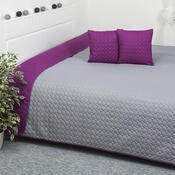 Cuvertură de pat 4Home Doubleface mov/gri, 220 x 240 cm, 2x 40 x 40 cm