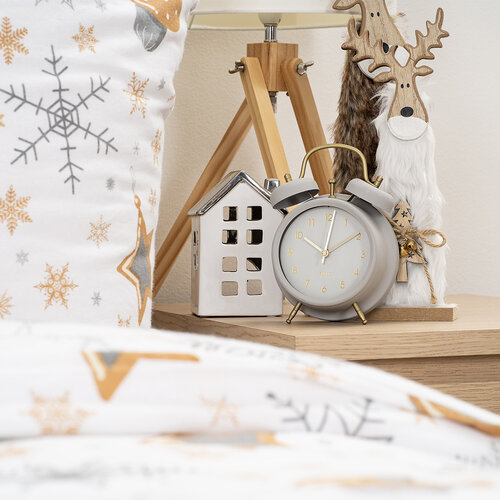 Lenjerie de pat din flanel 4Home Golden Xmas Night, 220 x 200 cm, 2 buc 70 x 90 cm