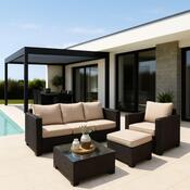 Set de mobilier de grădină Avenberg, 6 piese, dinratan Rovero