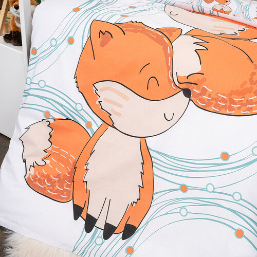 4Home Foxes gyerek pamut ágyneműhuzat kiságyba, 100 x 135 cm, 40 x 60 cm