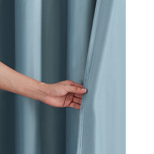 Draperie blackout 4Home Manila albastru-gri, 150 x 250 cm
