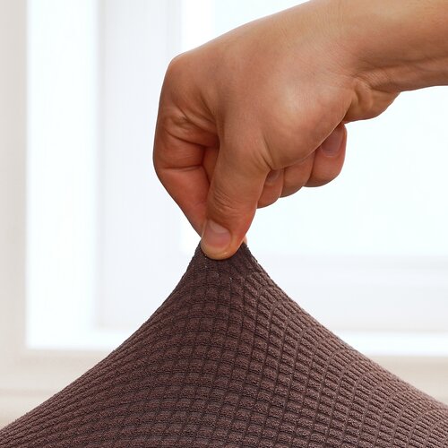 4Home Stretch prevleka za stol Magic clean temno rjava, 45 - 50 cm, komplet 2 kosov