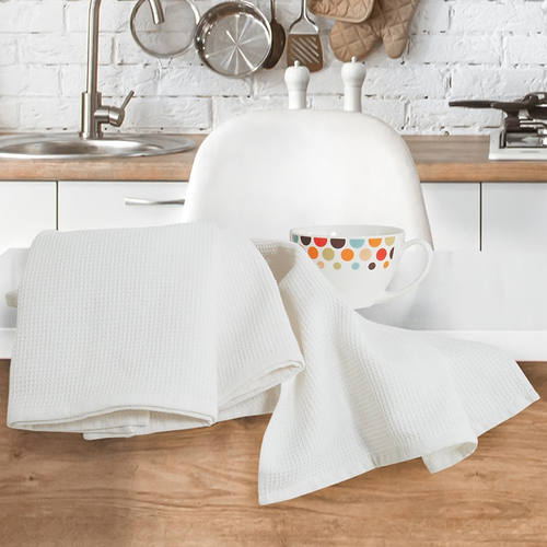 B.E.S. Petrovice Kuhinjska krpa vafle bela, 40 x60 cm, komplet 3 kos