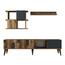 Televízna stena Madrid Anthracite and Walnut