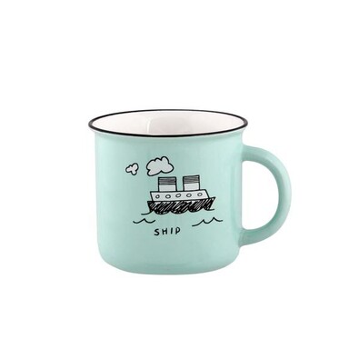 Kubek ceramiczny Statek, 350 ml