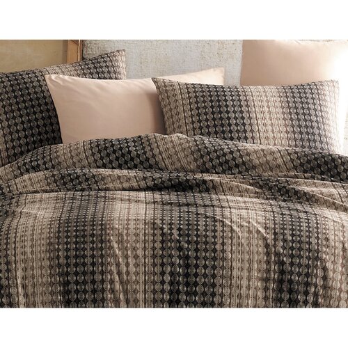 BedTex Bombažno posteljnino Oberon rjava, 220 x200 cm, 2 kos 70 x 90 cm