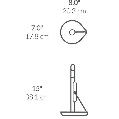 Simplehuman Stojalo za papirnate brisače, za roledo 17 cm, črna jeklo