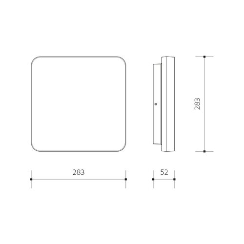 Panlux – oprawa LED do montażu natynkowego Verona Square Smart, biała, 28,3 x 28,3 cm, IP54