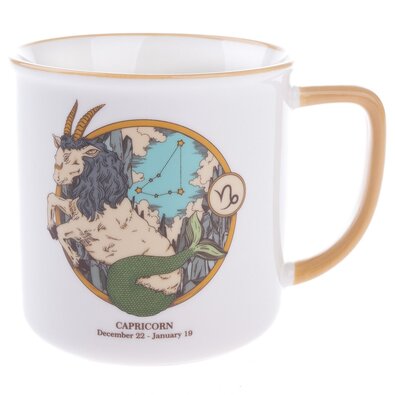 Porcelanasti hrnček Zvěrokruh - Kozoroh, 460 ml