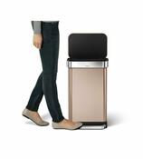 Simplehuman Pedálový odpadkový koš 45 l, bronz