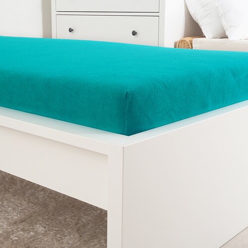 4Home prześcieradło frotte Ideal zieloneturkusowe, 90 x 200 cm