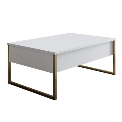 Konferenční stolek Luxe White and Gold