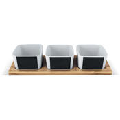 Lamart LT9019 4dílná servírovací sada Bamboo, 31 x 11 cm