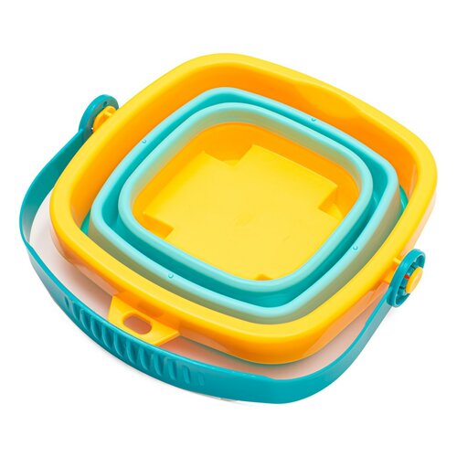 Wiaderko składane Baby Mix z zabawkami do piasku iwody, 5 szt.